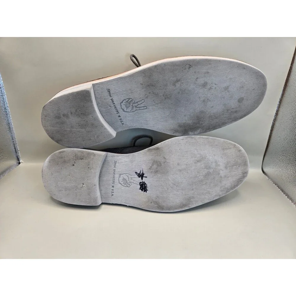 John Varvatos Star USA Oxfords Mens 7.5 Grey Suede Casual Wingtip Dress Sneakers